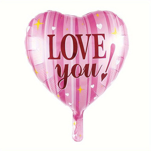 10pcs Heart - shaped Foil Balloons Valentine's Party Decor - SaveHub
