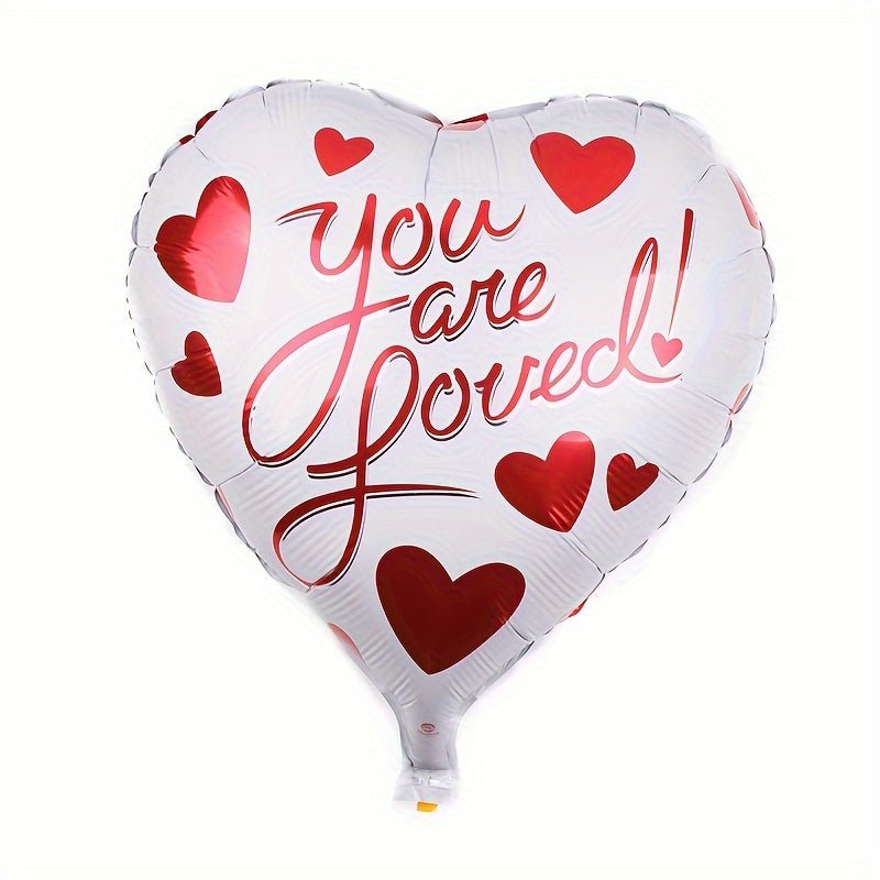 10pcs Heart - shaped Foil Balloons Valentine's Party Decor - SaveHub