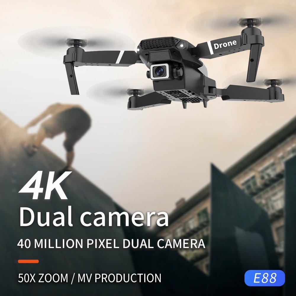 2021 NEW Drone 4k profession HD Wide Angle Camera 1080P WiFi fpv Drone Dual Camera Height Keep Drones Camera Helicopter Toys - SaveHub