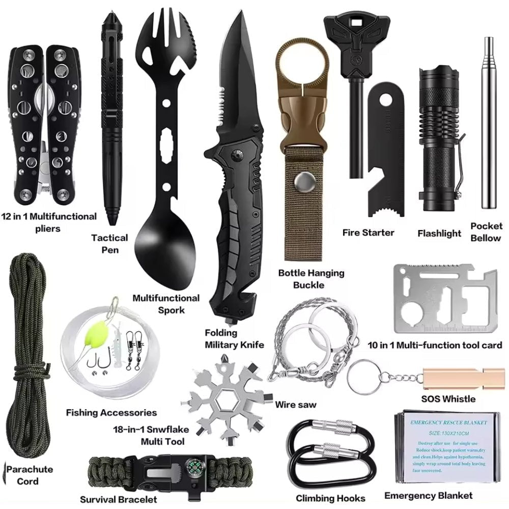 31 Pieces in 1 Bag Survival Gear and Equipment - SaveHub