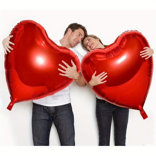 4pcs Large Red Heart Balloons Valentine's Decor - SaveHub