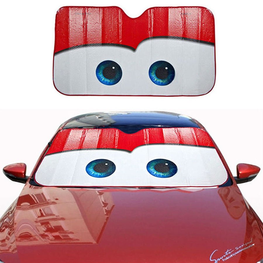 6 Colors Eyes Heated Windshield Sunshade Car Window Windscreen Cover Sun Shade Auto Sun Visor Car - covers Car Solar Protection - SaveHub