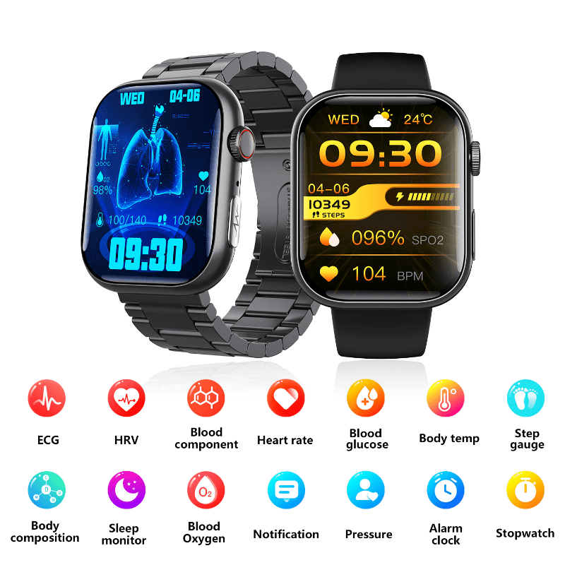 Best ECG Smart Watch of 2025 With Blood Pressure Monitor+Blood Glucose Monitoring - SaveHub
