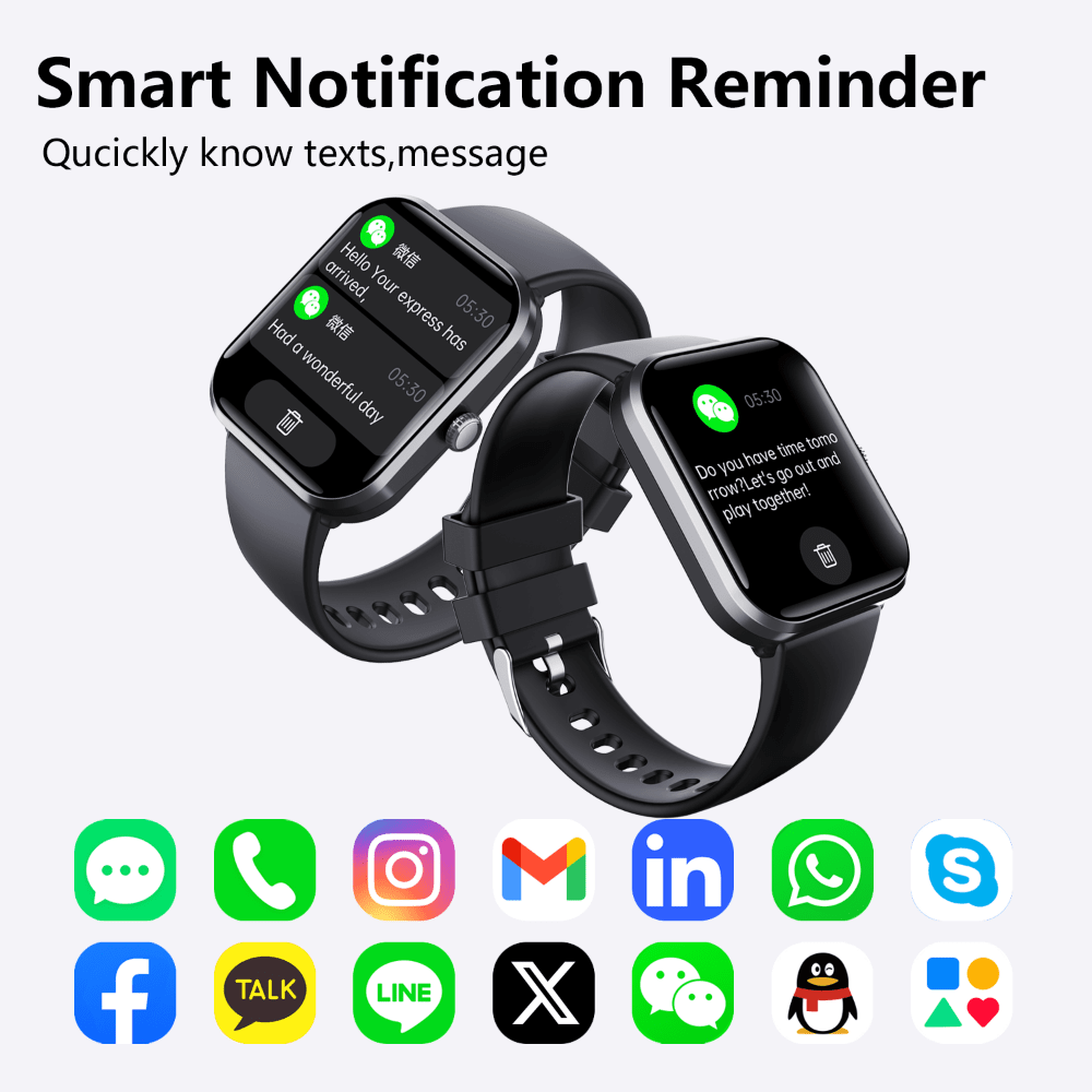 Blood Sugar Glucose Monitor Smart Watch for Diabetics SOS Emergency Alarm Call - SaveHub