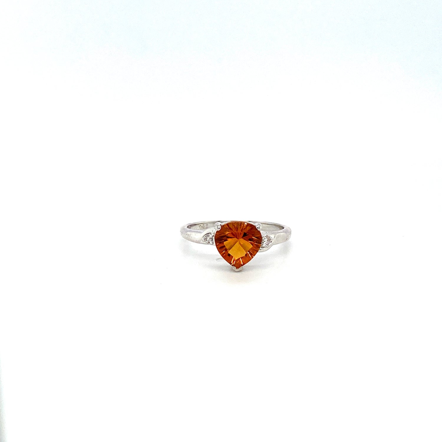 Citrine and Diamond Ring in 18K White Gold - KGR 14911 - SaveHub