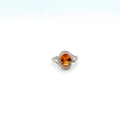 Citrine and Diamond Ring in 18K White Gold - KGR 15129 - SaveHub