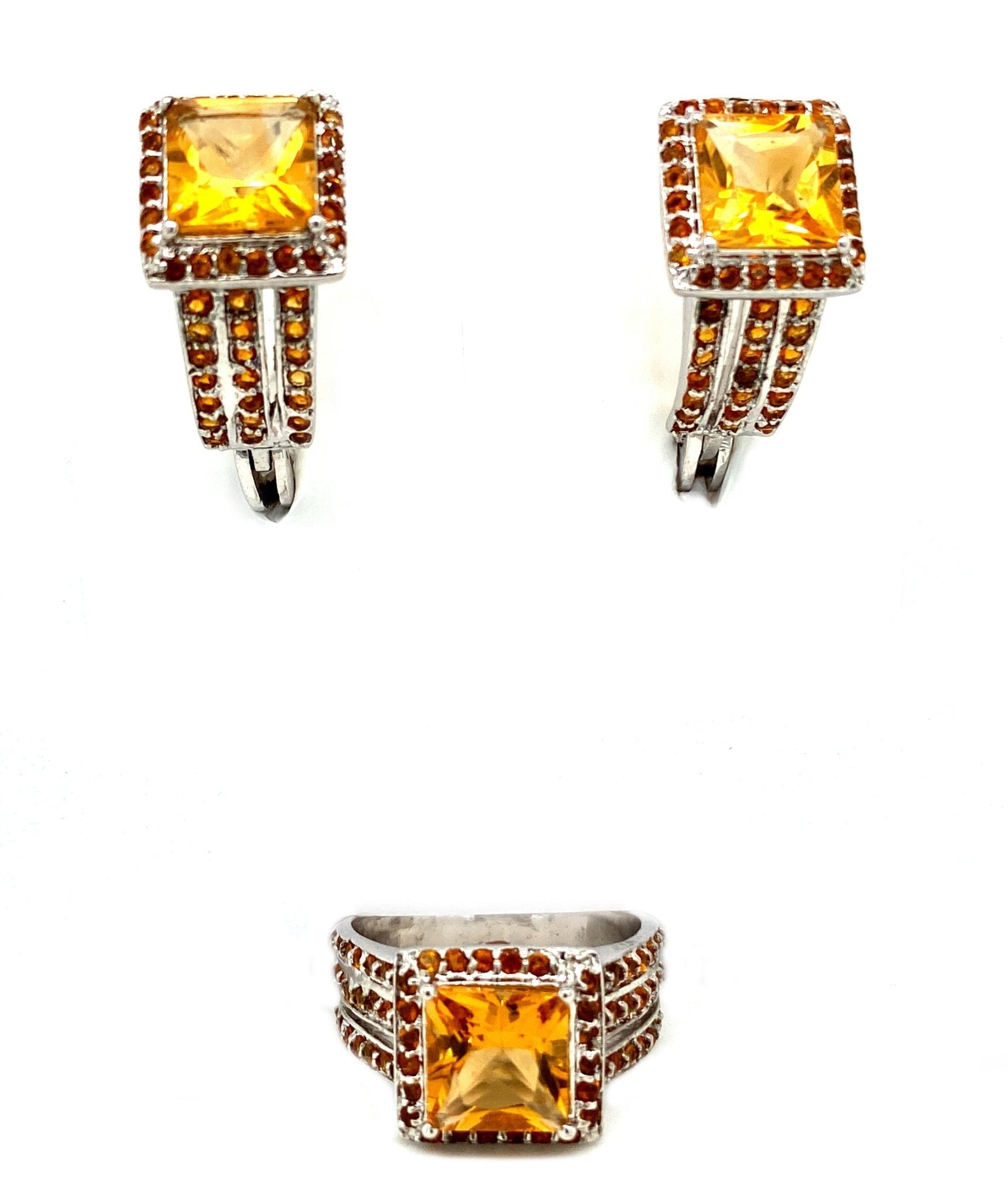 Citrine Jewellery Set in .925 Sterling Silver - KSS 6382 - SaveHub