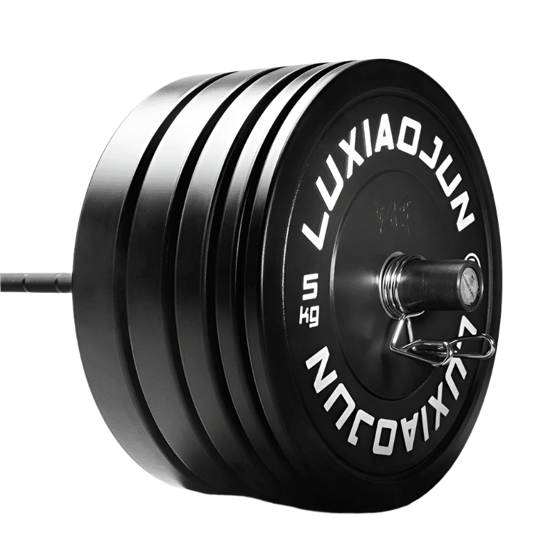 D Series Black Rubber Barbell Plates (150KG) - Weight Set - SaveHub