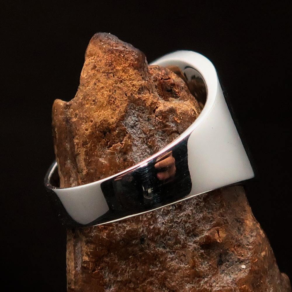 Excellent crafted Men's blue Yin Yang Ring - Sterling Silver - SaveHub