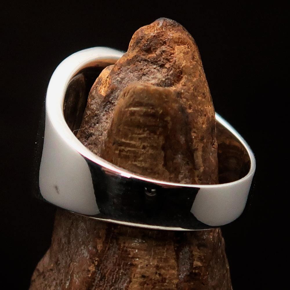 Excellent crafted Men's blue Yin Yang Ring - Sterling Silver - SaveHub