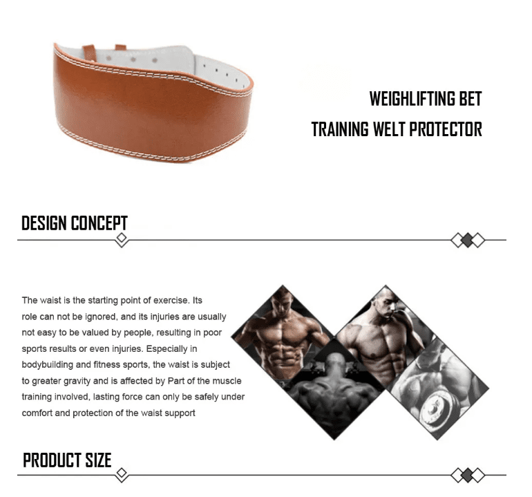 New Wide Weightlifting Belt - Bodybuilding and Fitness Belt - SaveHub