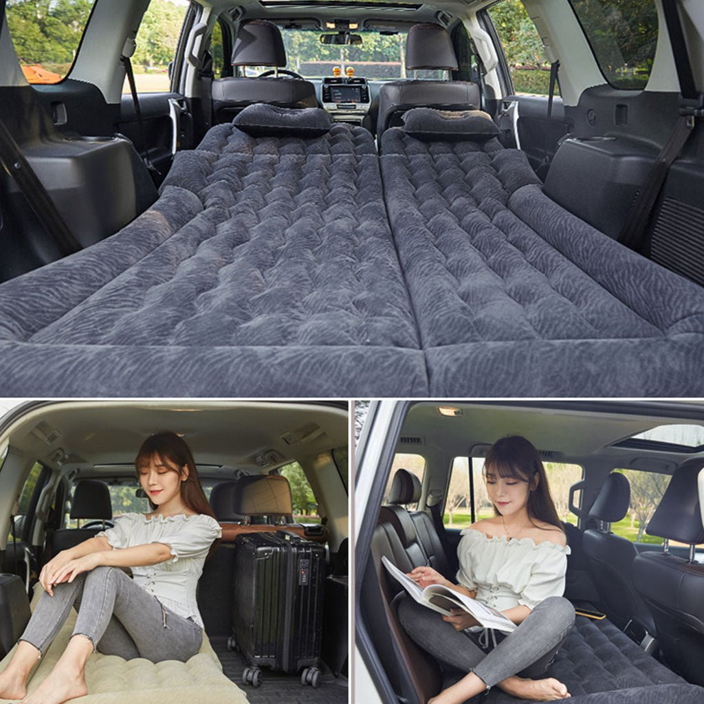 NNEAGS 2X Black Inflatable Car Boot Mattress Portable Camping Air Bed Travel Sleeping Essentials - SaveHub