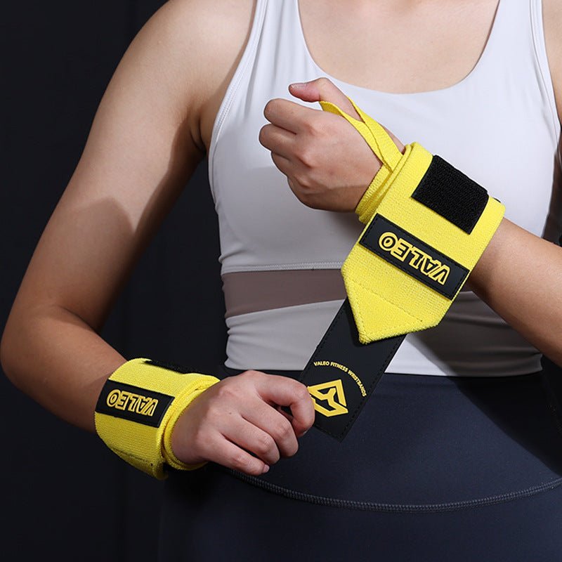 NNEDSZ 1 Pair Yellow Heavy - Duty Gym Wrist Wraps for Weightlifting, Powerlifting, and Injury Prevention - SaveHub