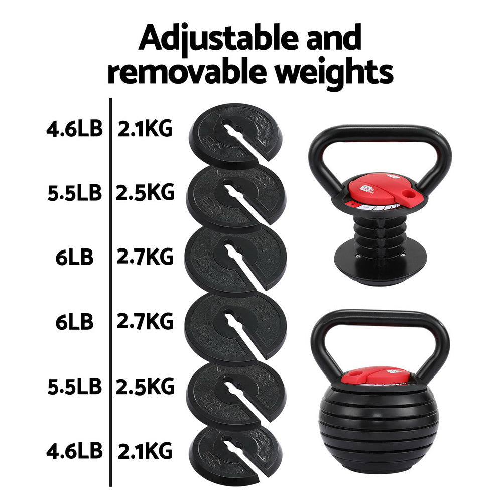 NNEDSZ 18kg Adjustable Kettlebell Set Portable Kettle Bell Weight Dumbbells 10lbs 40lbs - SaveHub