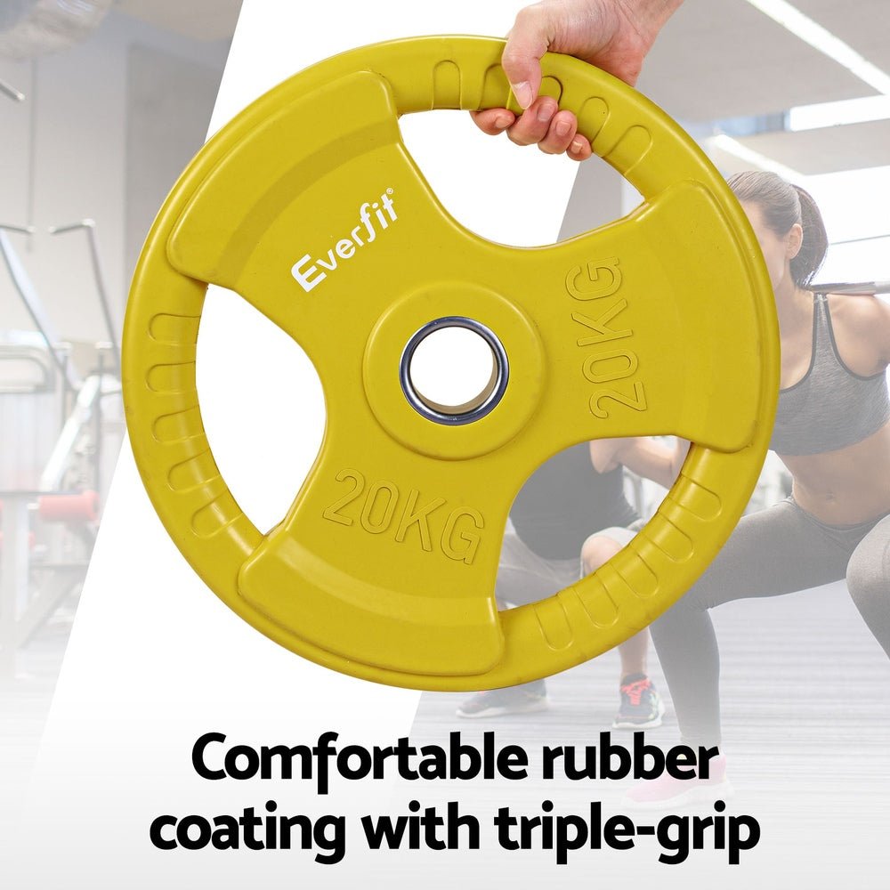 NNEDSZ Barbells 46KG 120CM Dumbbell Barbell Plate Weight Lifting Home Gym Yellow - SaveHub