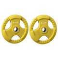 NNEDSZ Weight Plates Standard 20kgx2 Dumbbell Barbell Plate Weight Lifting Home Gym Yellow - SaveHub