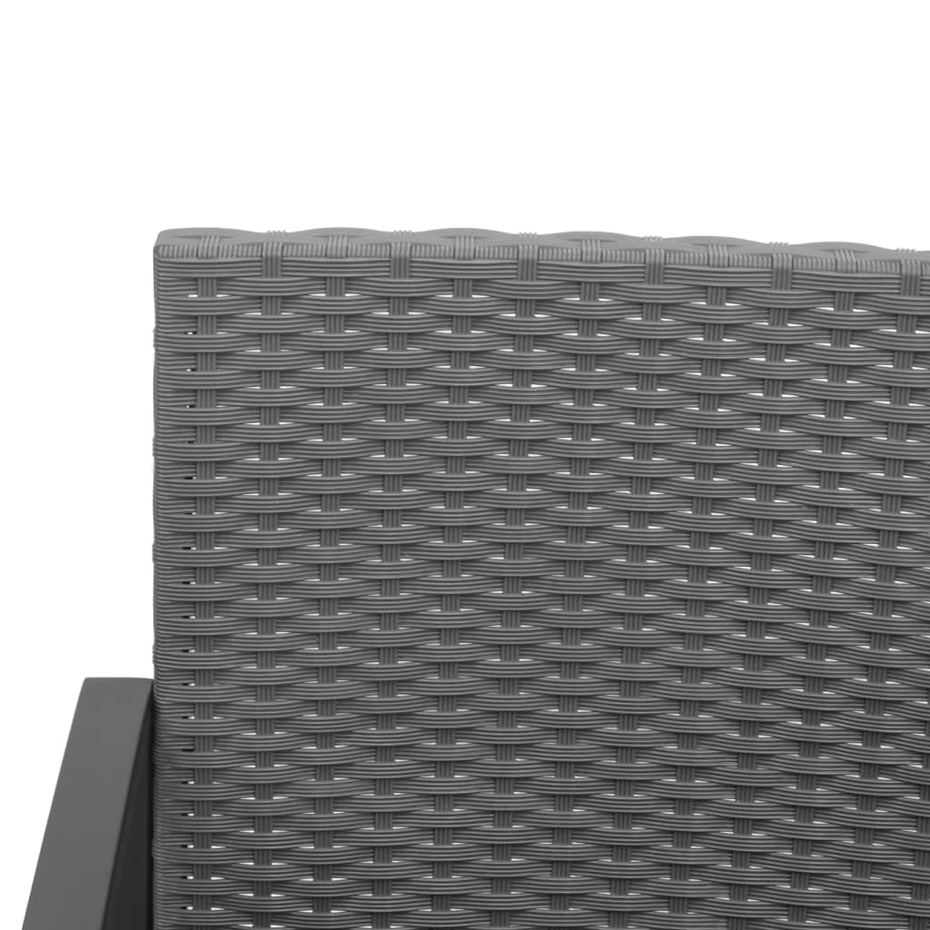 NNEVL 5 piece Garden Dining Set with Cushions Dark Grey PP Rattan - SaveHub